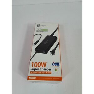 J5 Create 100W PD USB-C Super Charger 100w JUP2290C NoB